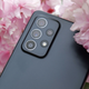 The rear camera module on the Galaxy A52.